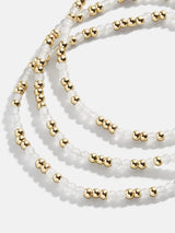 BaubleBar Sadie Bracelet Set - White - 
    Semi-precious bracelet set
  
