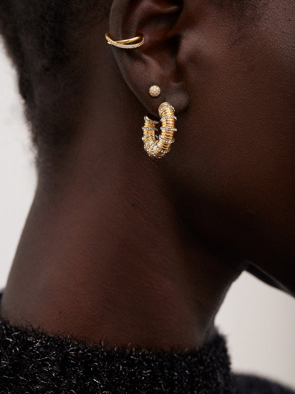 Olympia Earrings - Clear/Gold