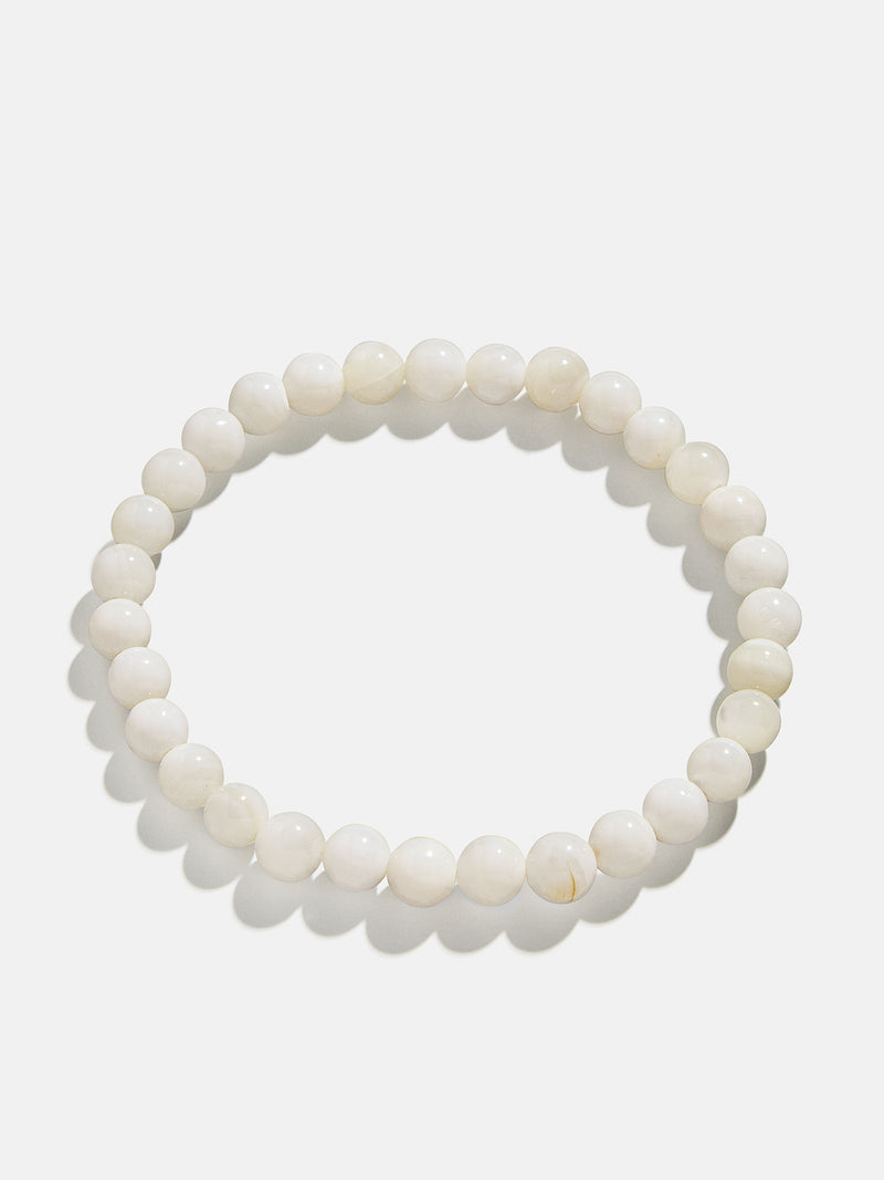 BaubleBar Cameron Semi-Precious Bracelet - Mother of Pearl - 
    Semi-precious stretch bracelet
  
