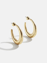BaubleBar Audrey Earrings - Gold -
Gold hoop earrings