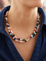 BaubleBar Cameron Necklace - Multi - 
    Mixed semi-precious stone beaded necklace
  
