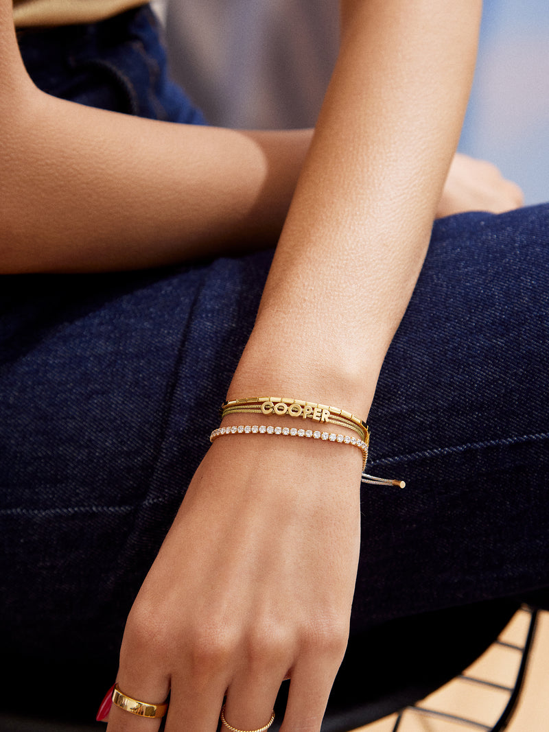 BaubleBar Custom Cord Bracelet - Gold - 
    Cusotmizable bracelet
  
