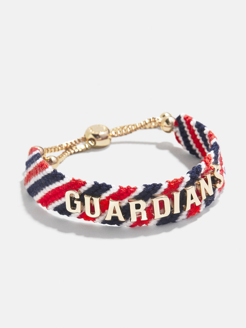 BaubleBar MLB Woven Friendship Bracelet - Cleveland Guardians - 
    MLB pull tie bracelet
  
