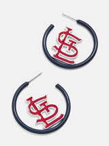 BaubleBar MLB Enamel Hoops - St. Louis Cardinals - 
    MLB enamel hoops
  
