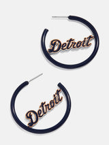 BaubleBar MLB Enamel Hoops - Detroit Tigers - 
    MLB enamel hoops
  
