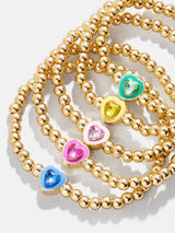 BaubleBar Whole Lotta Love Kids' Pisa Bracelet Set - Gemstone Hearts -
Kids' stretch bracelet set
