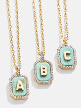 BaubleBar Gold & Turquoise Initial Necklace - Turquoise Stone - 
    Enjoy 20% off - This Week Only
  
