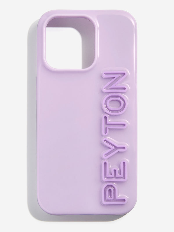 Fine Line Custom iPhone Case - Lavender/Purple