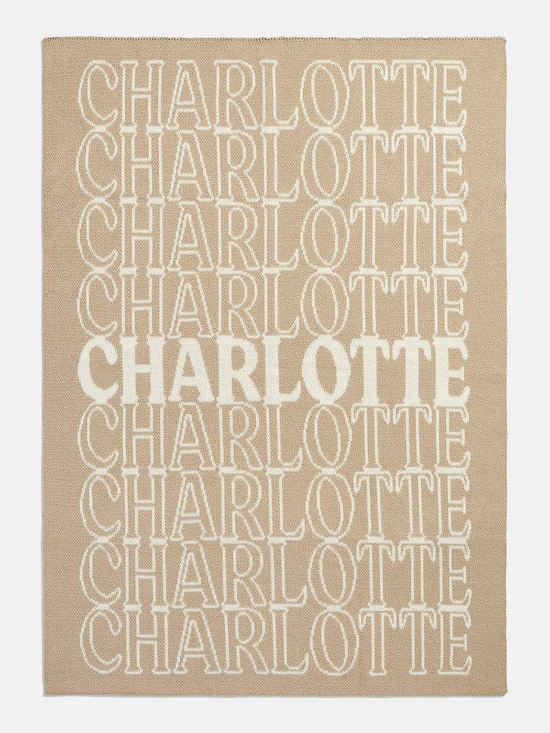 BaubleBar In the Bag Custom Blanket - Natural/Beige - 
    Custom, machine washable blanket in two sizes
  
