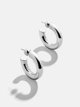 BaubleBar Dalilah Earrings - Silver -
Silver chunky hoops