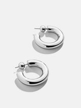 BaubleBar Dalilah Earrings - Silver -
Silver chunky hoops