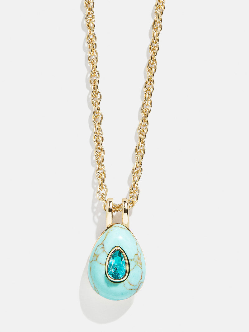 BaubleBar Semi-Precious Teardrop Birthstone Necklace - Blue Zircon - 
    Enjoy 20% Off Necklaces – For a Limited Time
  
