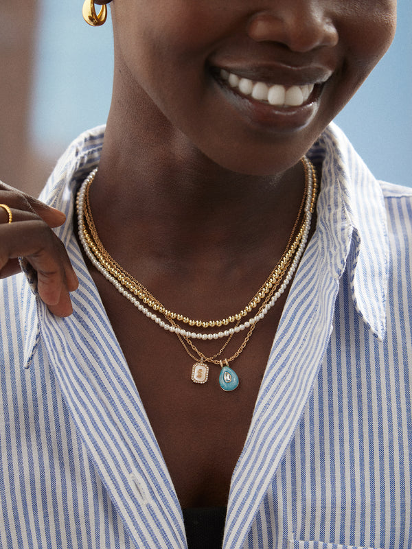 Semi-Precious Teardrop Birthstone Necklace