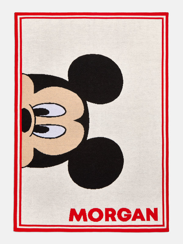 Mickey Mouse Disney Custom Blanket - Red/Tan