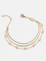 BaubleBar Selene 18K Gold Layered Bracelet - Selene 18K Gold Layered Bracelet - 
    3-in-1 bracelet for easy styling