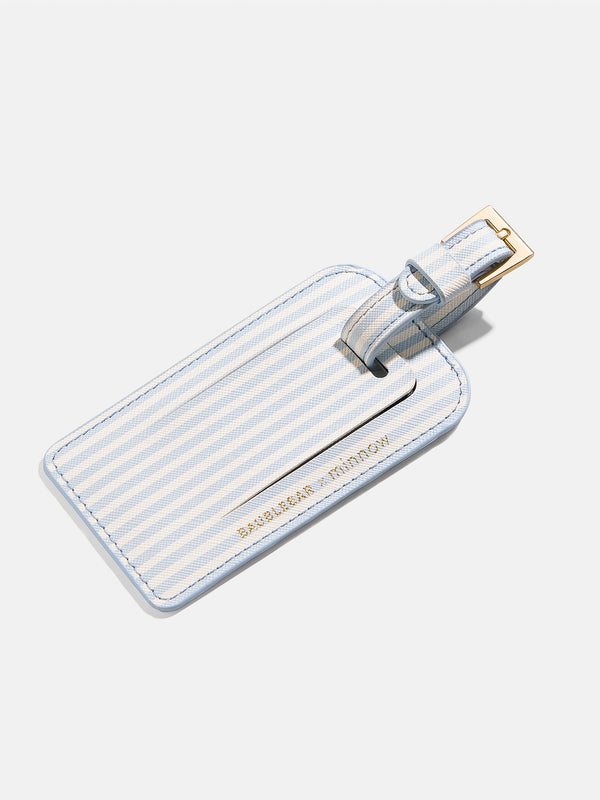 Minnow x BaubleBar Luggage Tag - Slate Floral