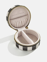 BaubleBar Striped Round Jewelry Storage Case - Black/White - 
    Striped jewelry case
  
