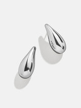 BaubleBar Ella Earrings - Rhodium Plated Silver - 
    Teardrop earrings
  
