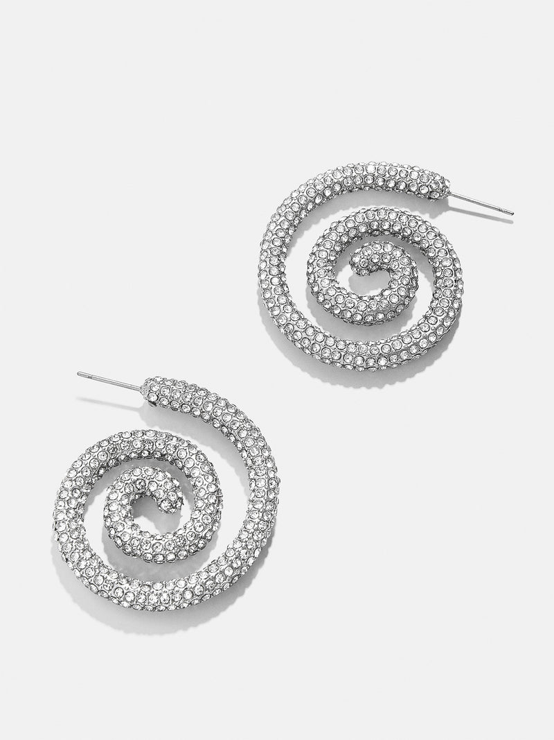 BaubleBar Nicole Earrings - Silver - 
    Swirl statement earrings
  
