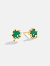 BaubleBar 18K Gold Four-Leaf Clover Earrings - Four-Leaf Clover - 
    18K Gold Plated Sterling Silver, Cubic Zirconia stones
  
