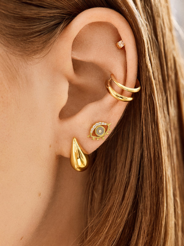 Ojo 18K Gold Earrings - Evil Eye