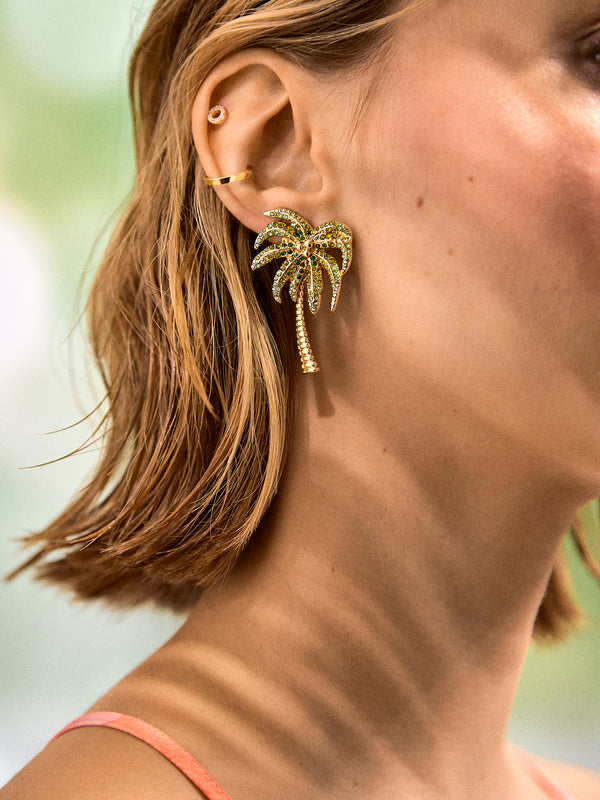 Talk To The Palm Earrings - Green