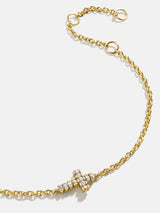 BaubleBar 18K Gold Agape Bracelet - Cross -
18K gold plated sterling silver, Cubic Zirconia stones