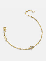 BaubleBar 18K Gold Agape Bracelet - Cross -
18K gold plated sterling silver, Cubic Zirconia stones