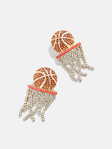 BaubleBar Slam Dunk Earrings - Orange - 
    Basketball statement earrings
  
