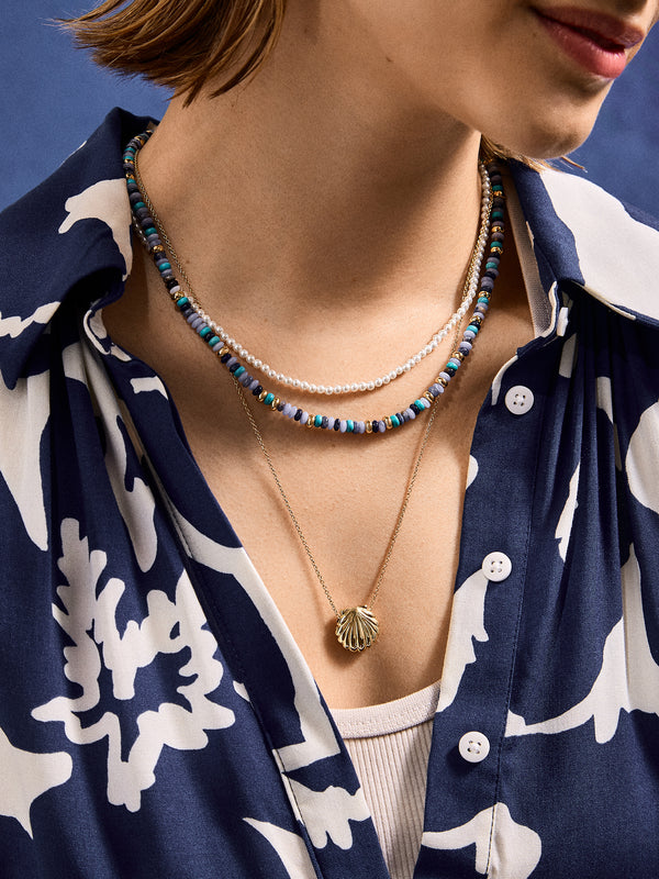 Kai Semi-Precious Necklace - Blue Ombre