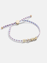 BaubleBar Custom Ribbon Bracelet - Blue/Red Ribbon - 
    Customizable bracelet
  
