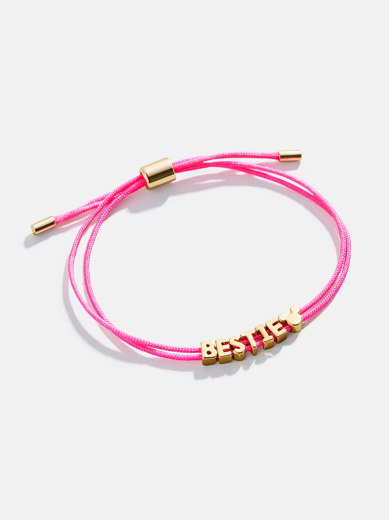 BaubleBar Mickey Mouse Disney Custom Cord Bracelet - Hot Pink - 
    Disney customizable bracelet
  
