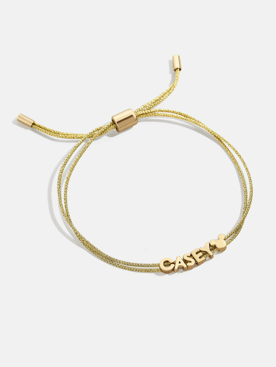 Disney Mickey Mouse Custom Cord Bracelet - Gold