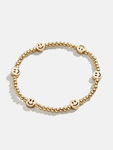 BaubleBar Christina Pisa Bracelet - Smiley Face - 
    Gold beaded motif bracelet
  
