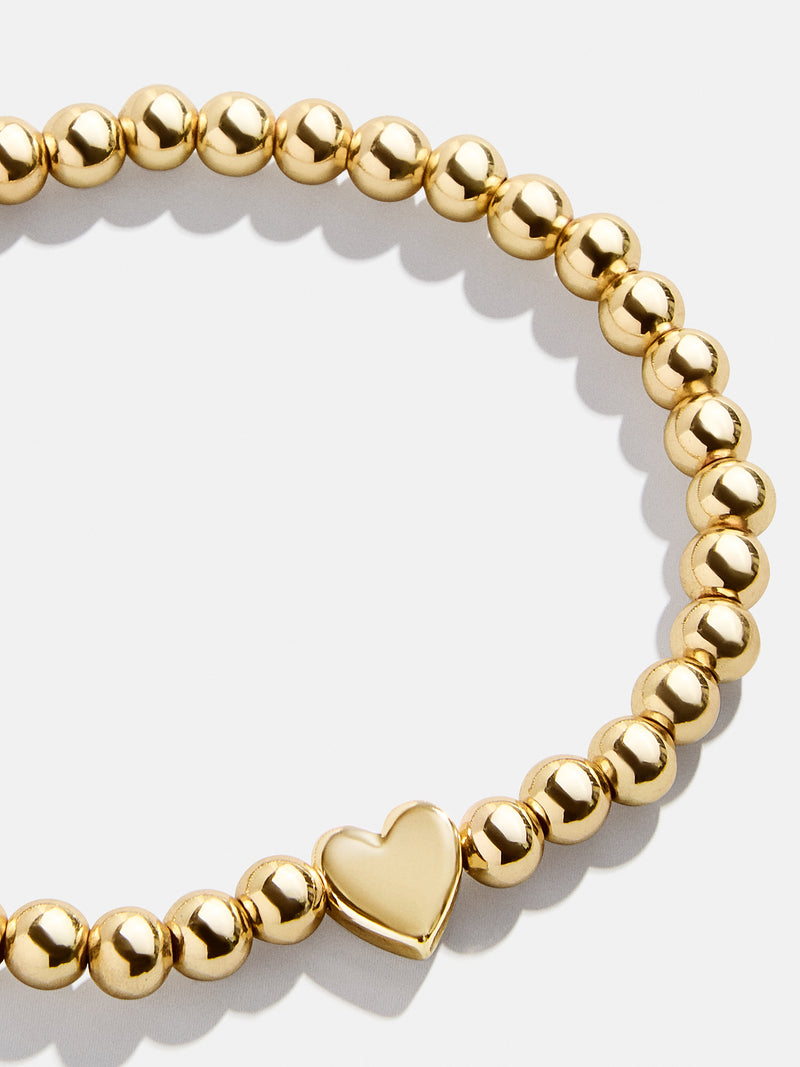 BaubleBar Heart Of Gold Pisa Bracelet - Gold - 
    Heart beaded stretch bracelet
  
