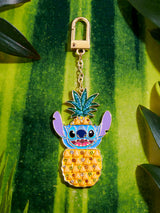 BaubleBar Stitch Disney Pineapple 2D Bag Charm - Yellow - 
    Disney keychain
