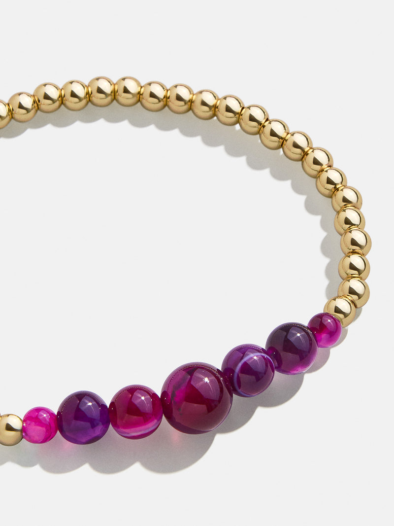 BaubleBar Adia Bracelet - Pink Agate - 
    Semi-precious beaded bracelet
  
