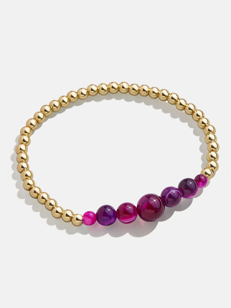 BaubleBar Adia Bracelet - Pink Agate - 
    Semi-precious beaded bracelet
  
