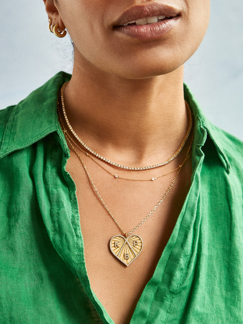 BaubleBar Heart 18K Gold Custom Medallion Necklace - 
    Enjoy 20% Off Necklaces – For a Limited Time
  
