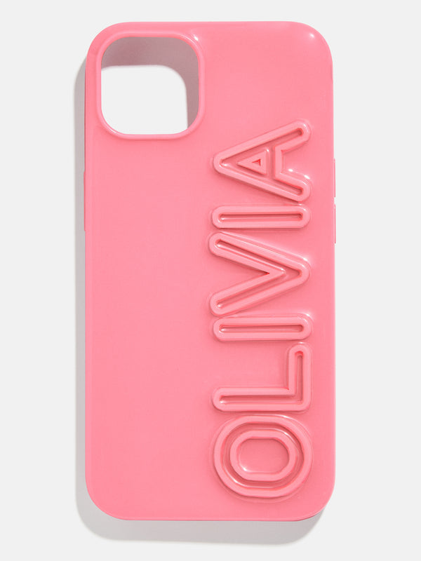 Fine Line Custom iPhone Case - Pink