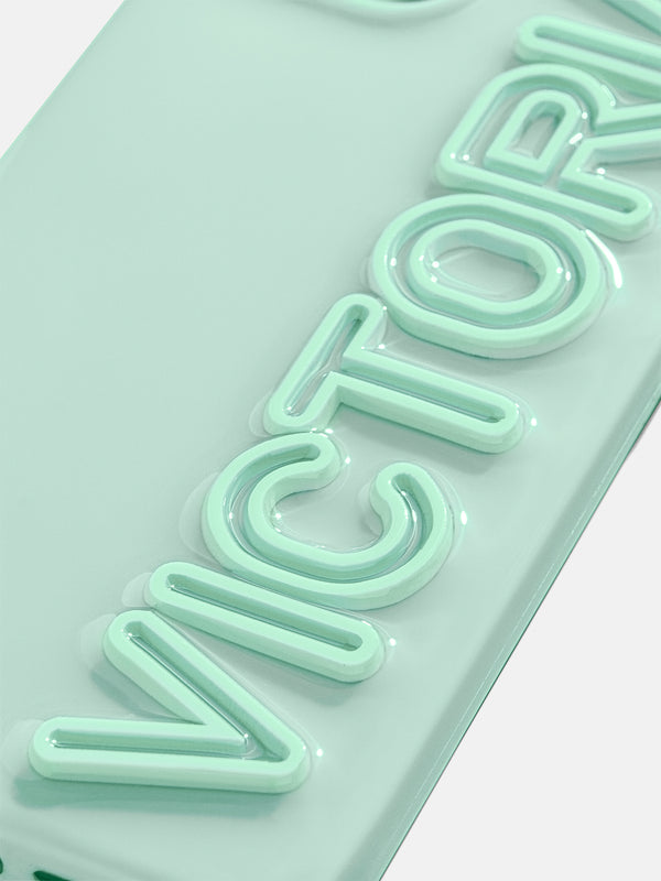 Fine Line Custom iPhone Case - Mint/Light Mint