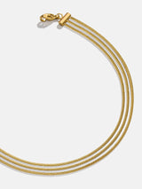 BaubleBar Gemma Waterproof Layered Anklet - Gold -
3-in-1 gold anklet