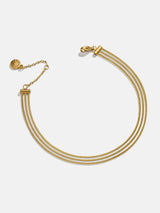 BaubleBar Gemma Waterproof Layered Anklet - Gold -
3-in-1 gold anklet