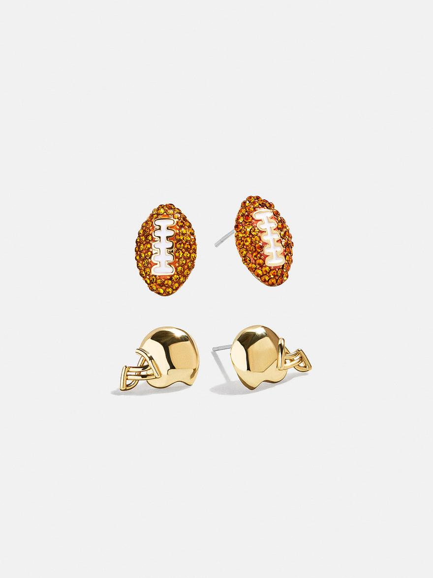 Draft Pick Earring Set - Football