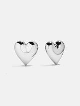 BaubleBar Melina Bubble Heart Earrings - Silver - 
    Statement silver earrings