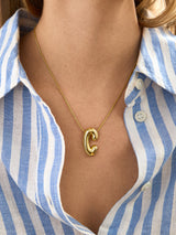 BaubleBar Bubble Initial Necklace - Gold - 
    Initial pendant necklace
  
