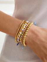 BaubleBar Custom Knotted Nameplate Bracelet - White/Blue - 
    Customizable bracelet - water resistant
  

