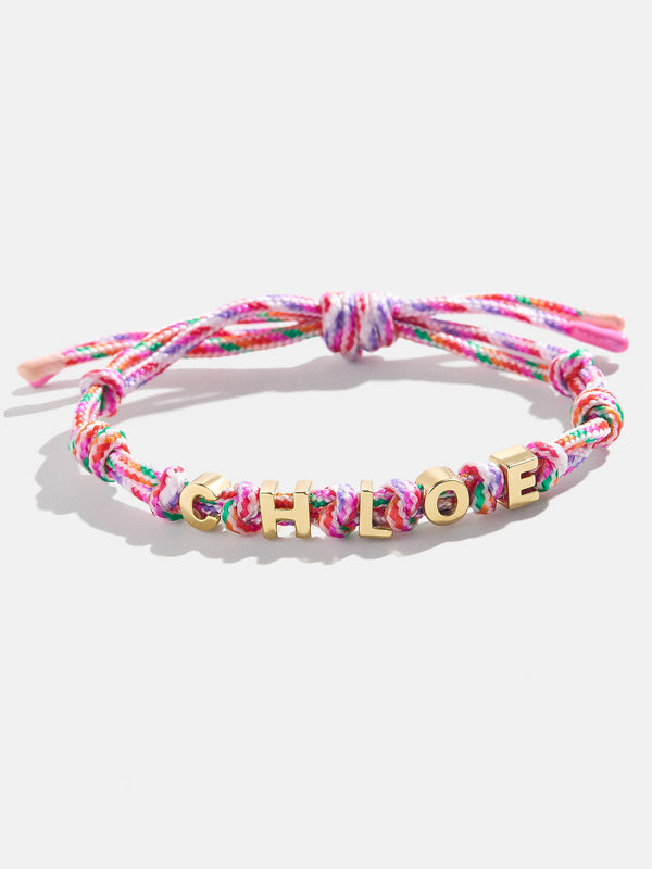 Custom Knotted Nameplate Bracelet - Multi