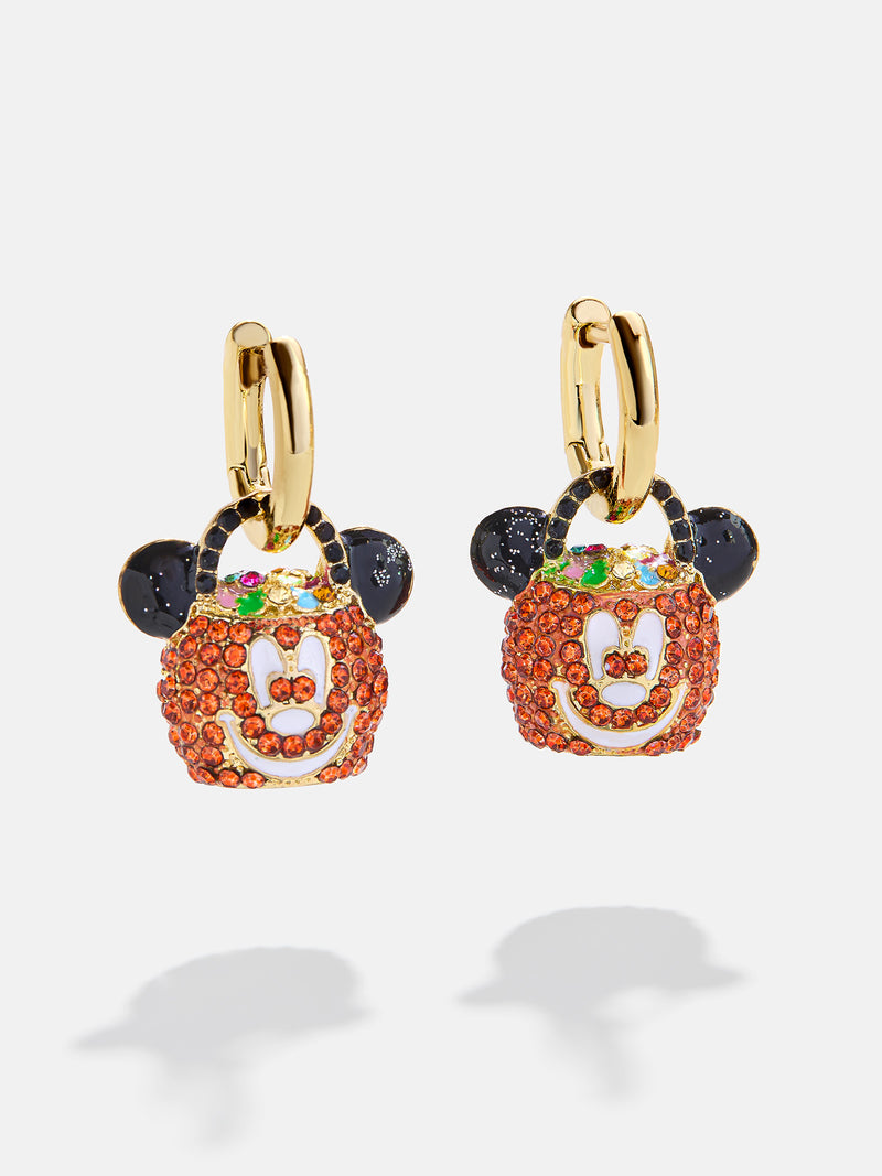 BaubleBar Mickey Mouse Disney Treat Bag Huggie Earrings - Orange - 
    Disney trick or treat bag earrings
  
