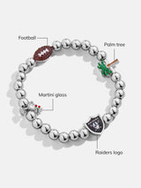 BaubleBar NFL Pisa Charm Bracelet - Las Vegas Raiders - 
    NFL beaded charm bracelet